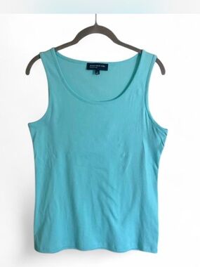Coastal cowgirl Jones New York Turquoise Sleeveless Tank Top size M